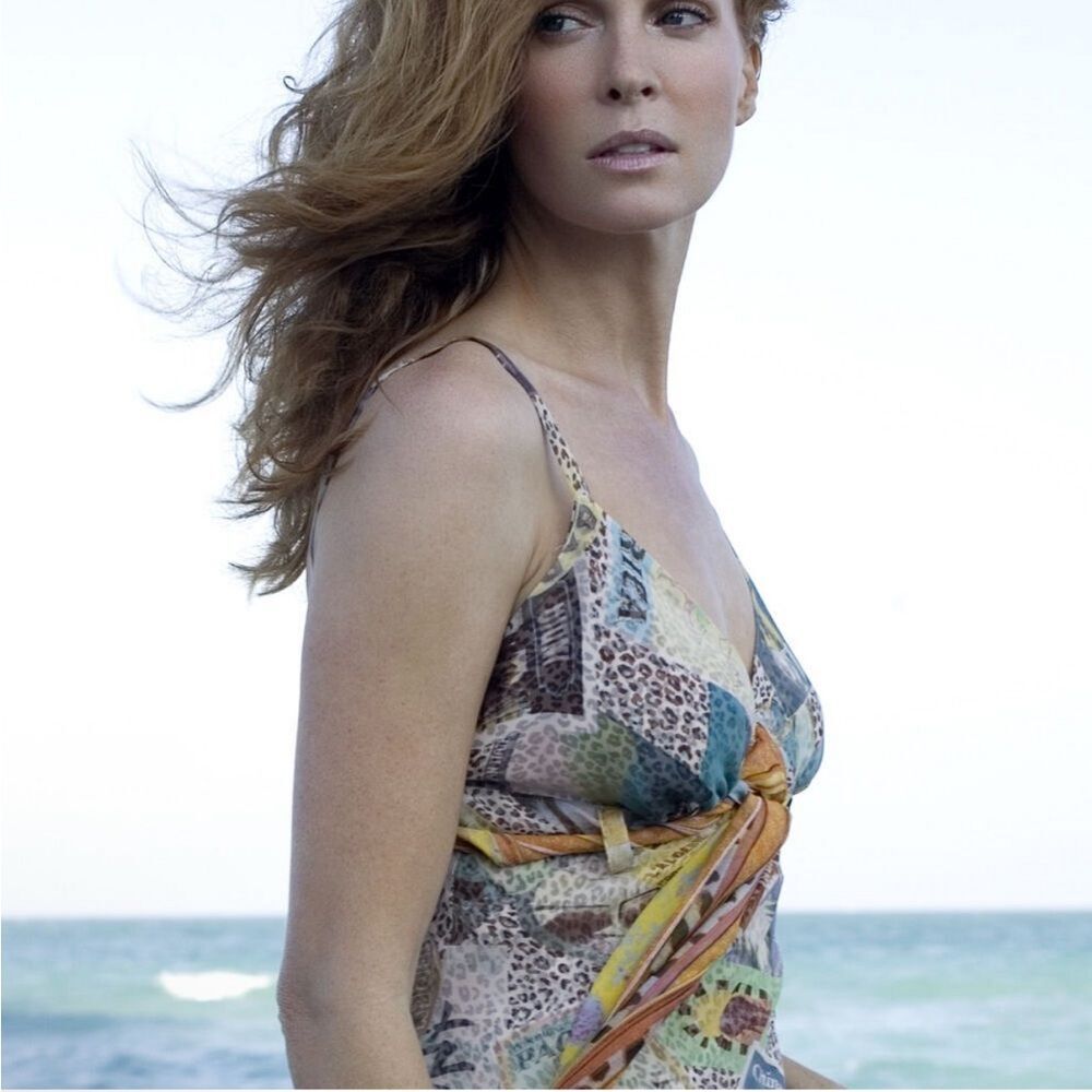Diane Von Furstenberg Kingston Printed 2005 Vintage Y2K Silk Slip Belted Dress - Picture 4 of 14
